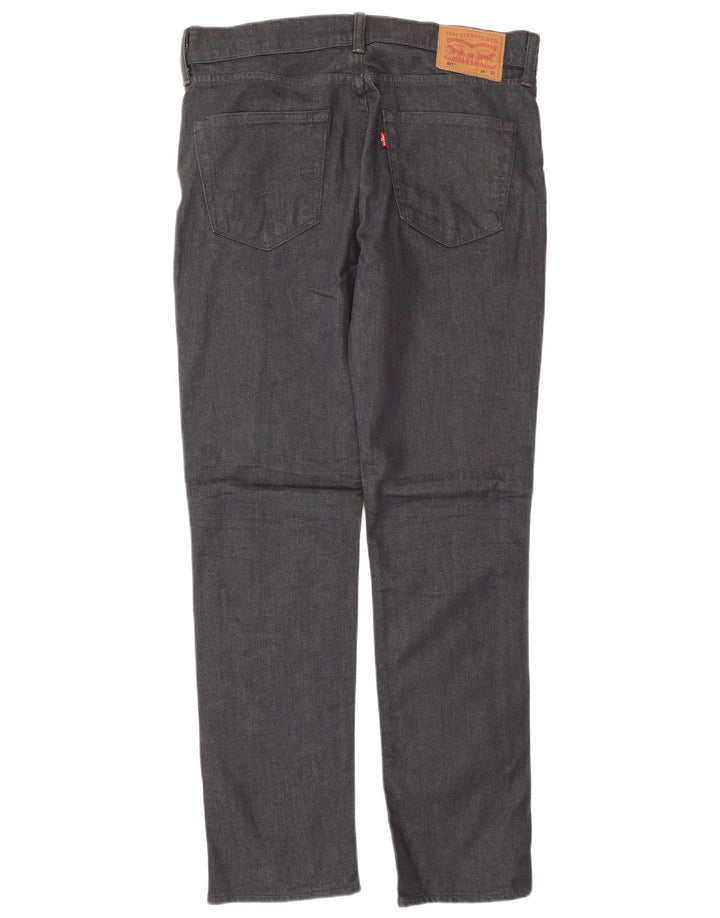 Męskie jeansy Levi's 511 Slim W34 L32 Szara bawełna