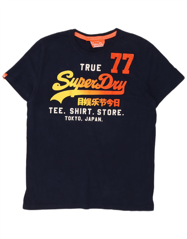 Męski T-shirt z grafiką Superdry XL, granatowy