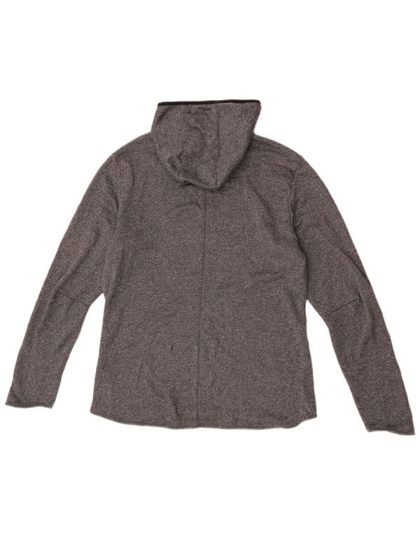 Damska bluza z kapturem Adidas Climalite UK 14 Średni szary, nakrapiany poliester