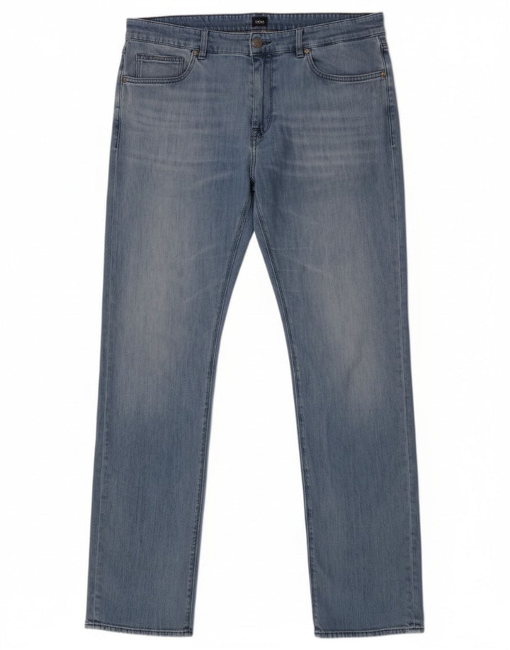 Hugo Boss Męskie jeansy slim W34 L34 Niebieskie bawełniane