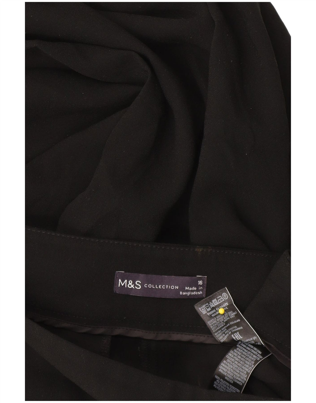 Marks & Spencer Damskie spodnie Capri UK 16 Large W34 L22 Czarny poliester