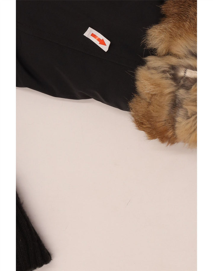 Damska ocieplana kurtka Woolrich UK 14, nylon w kolorze średniej czerni