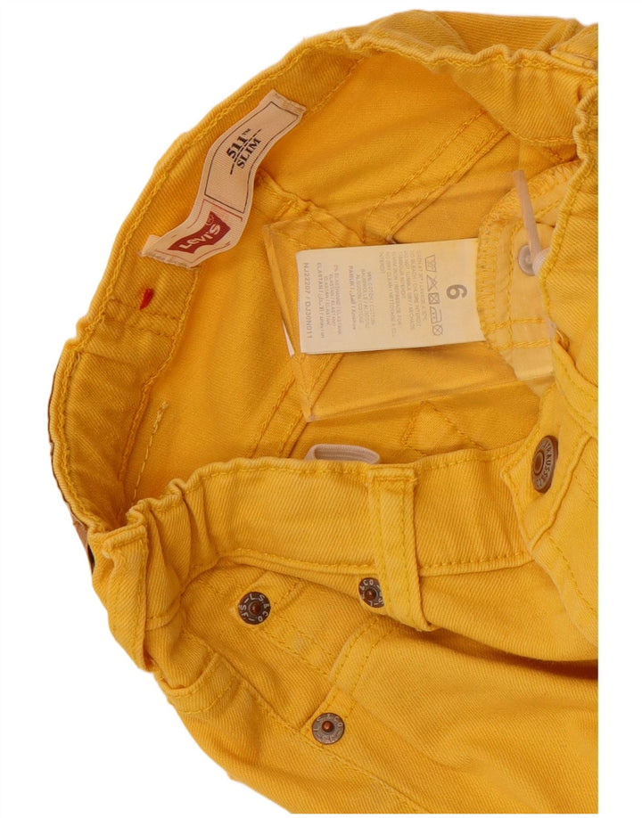 Levi's Boys 511 Slim Jeans 5-6 lat W22 L21 Żółta bawełna