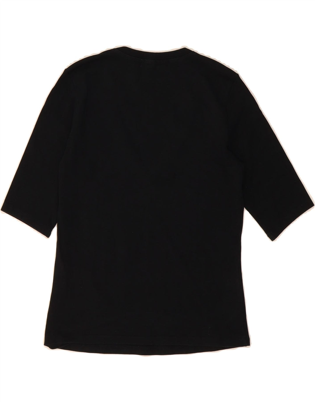 SERGIO TACCHINI Womens T-Shirt Top UK 12 Medium Black Cotton Vintage Sergio Tacchini and Second-Hand Sergio Tacchini from Messina Hembry 