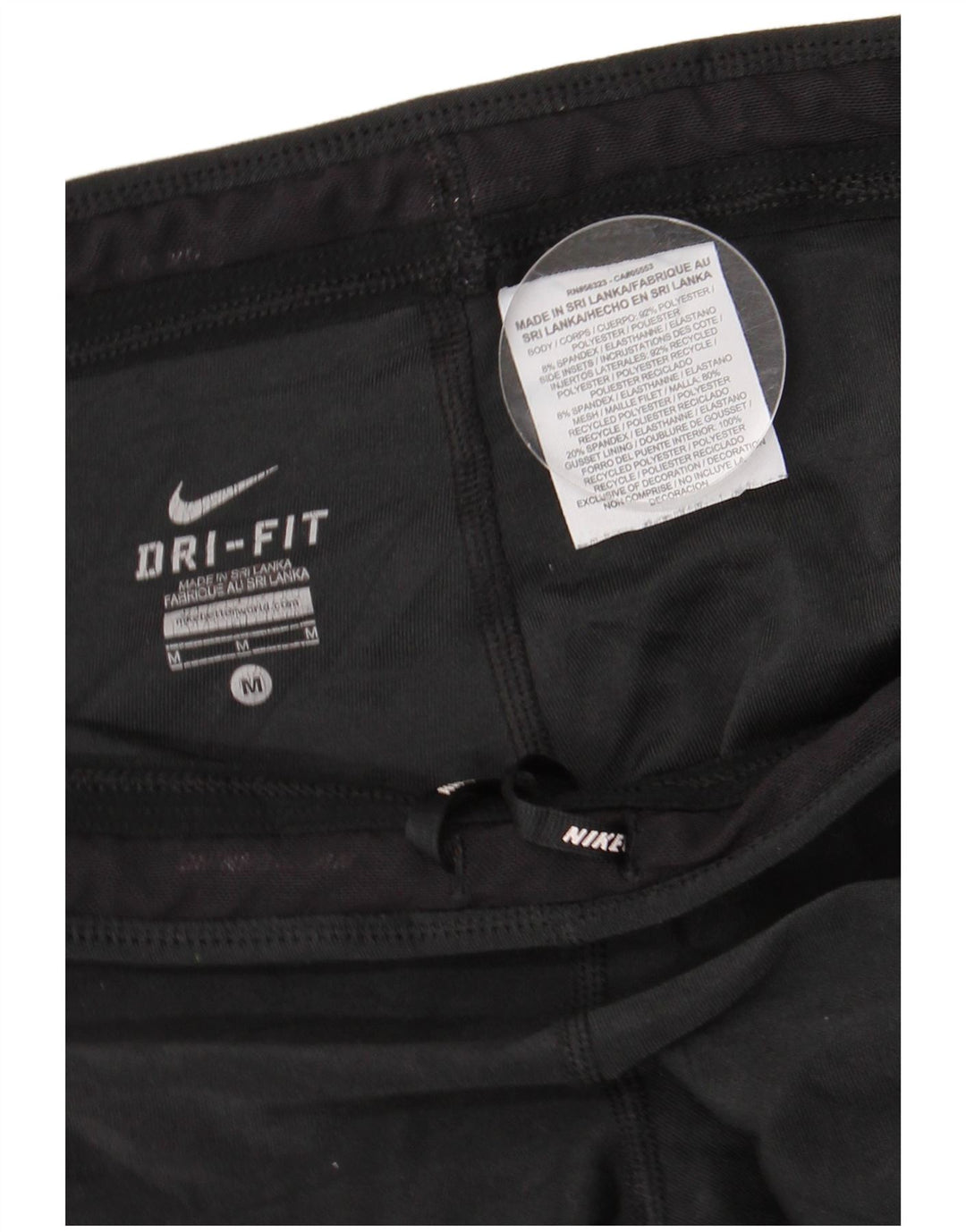 Damskie legginsy NIKE Dri Fit UK 12, średni czarny poliester
