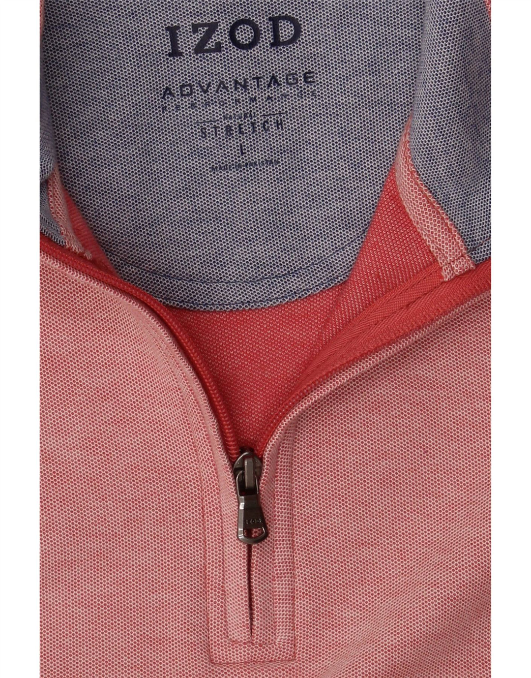 IZOD Mens Zip Neck Sweatshirt Jumper Large Pink Cotton Vintage Izod and Second-Hand Izod from Messina Hembry 