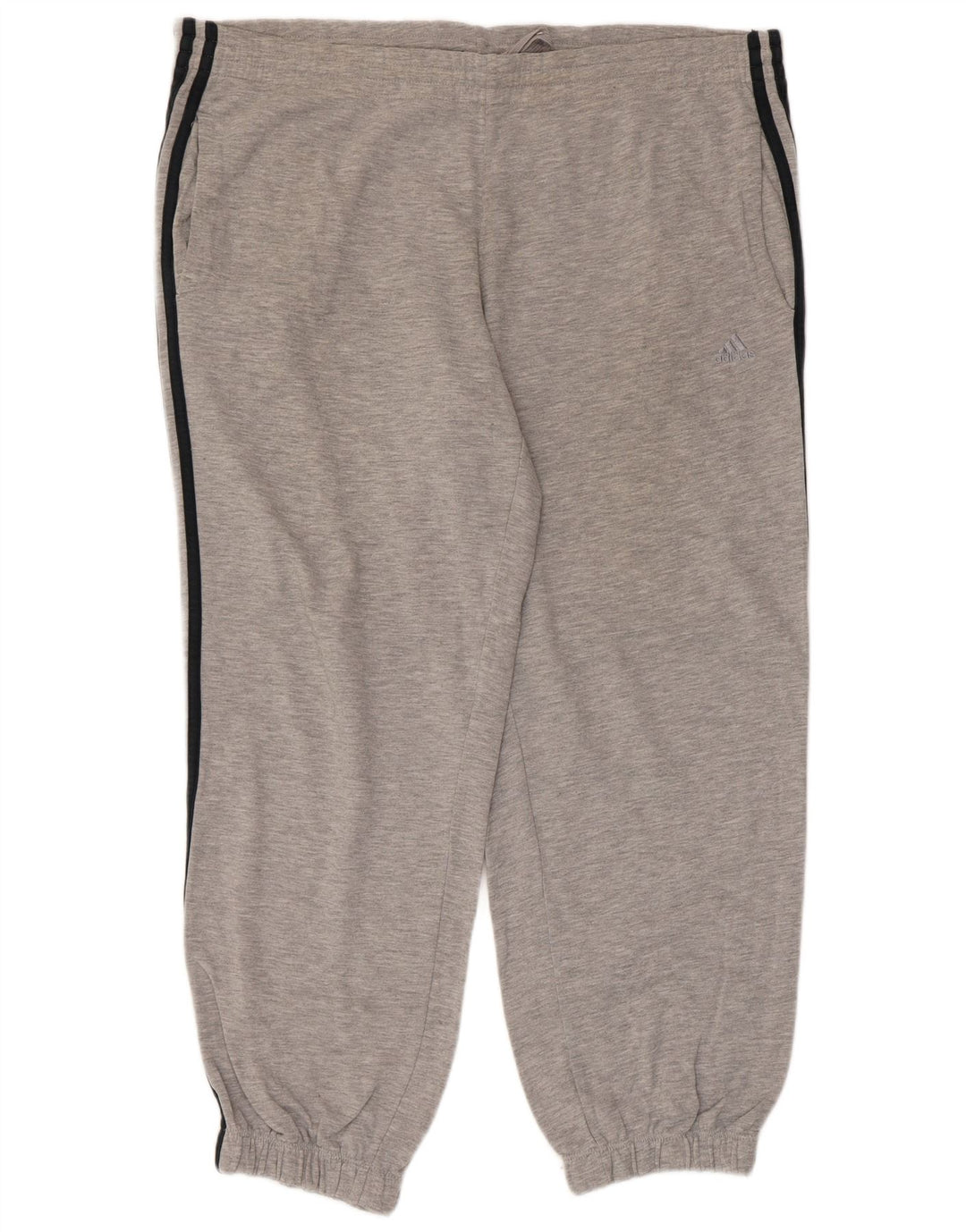 Męskie spodnie dresowe Adidas, duże, szare, bawełniane