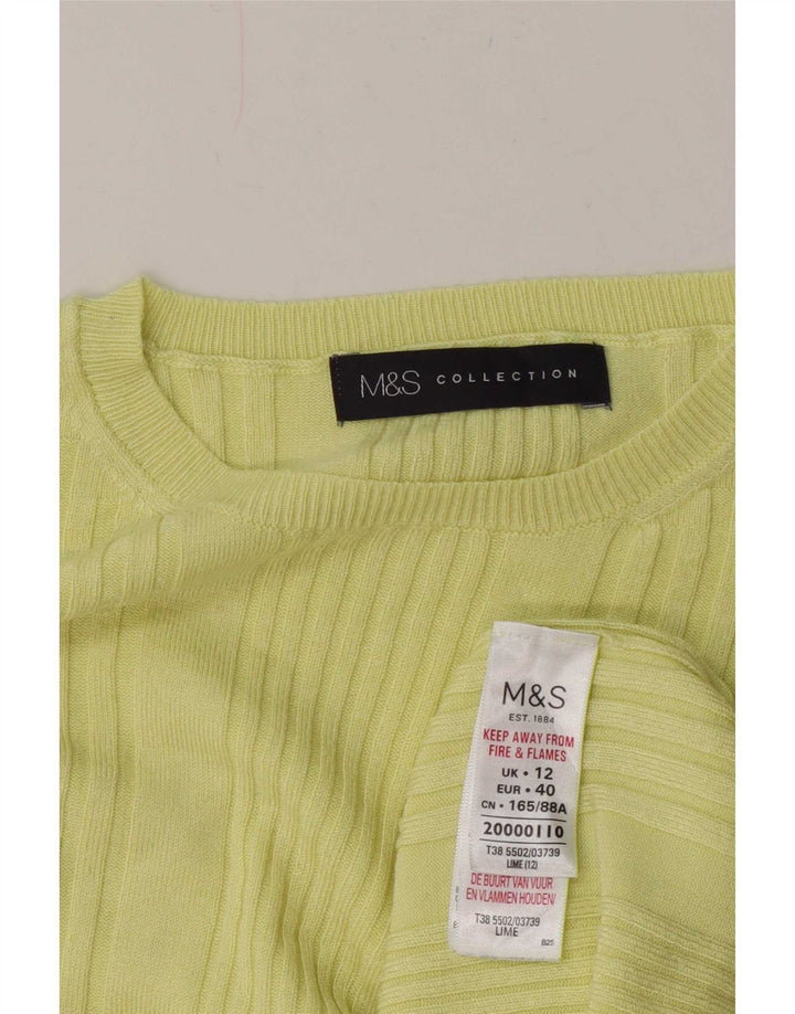 Damski sweter Marks & Spencer z dekoltem w łódkę, UK 12, średni żółty