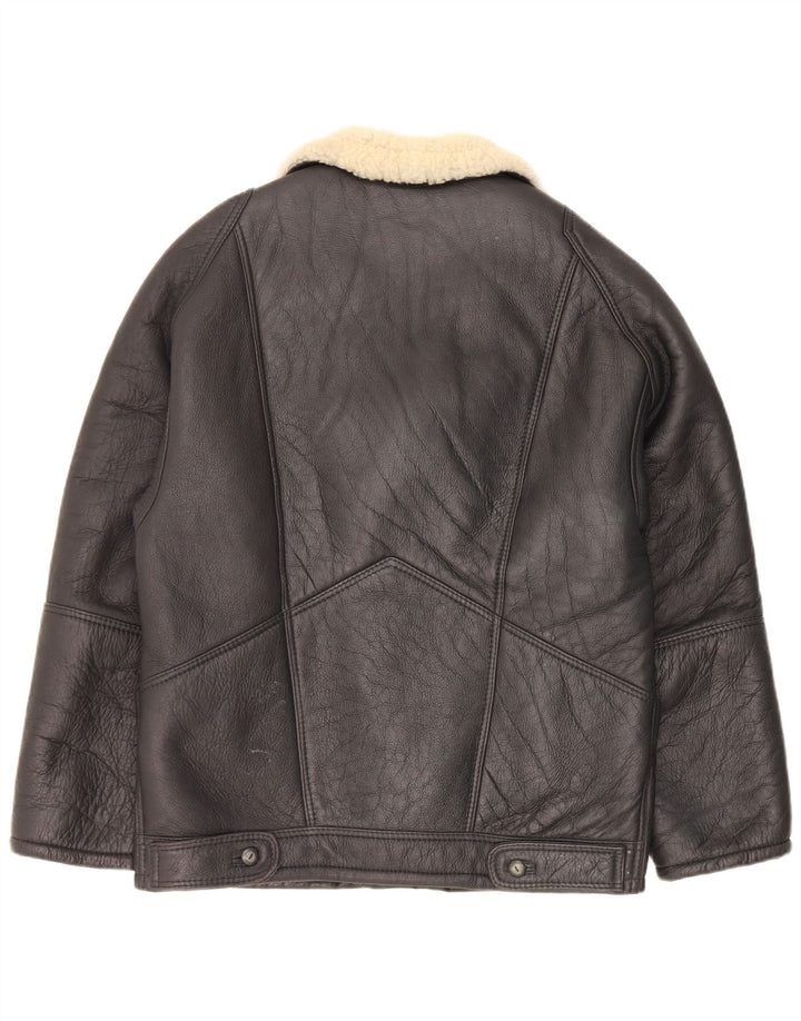 Męska kurtka Shearling Pierre Cardin IT 48, średnia czarna skóra