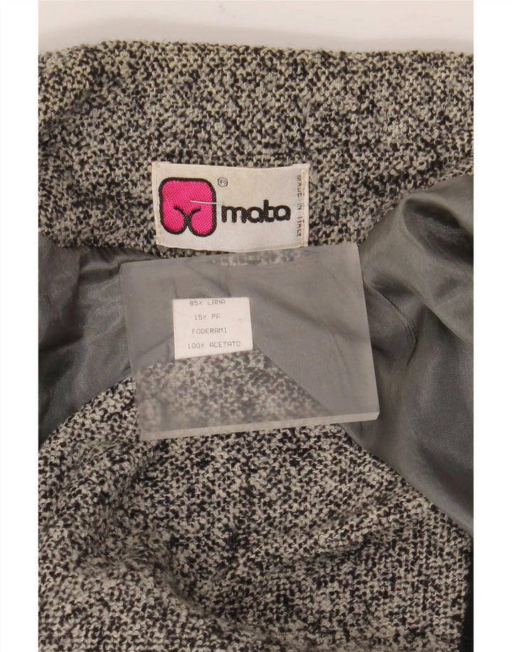 Vintage damska marynarka zapinana na 2 guziki IT 48 XL Szara wełniana nakrapiana