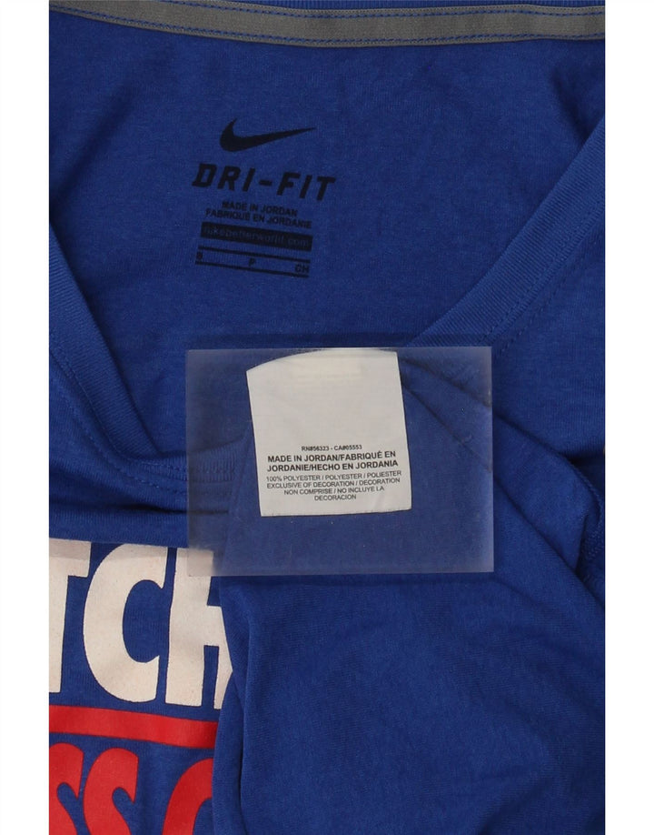Damska koszulka Nike Hutchinson Graphic z długim rękawem, UK 10, mały, niebieski poliester