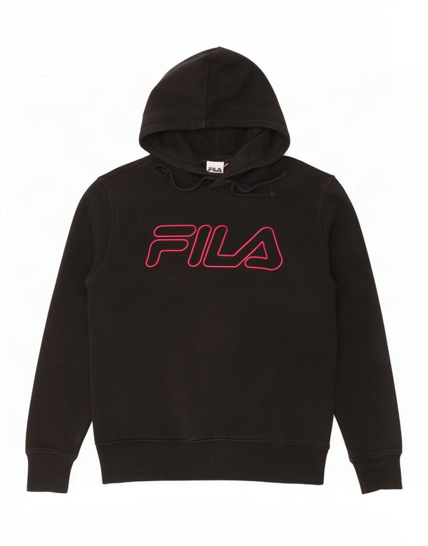 Damski sweter Fila z grafiką, oversize, UK 10, mały, czarny, bawełniany