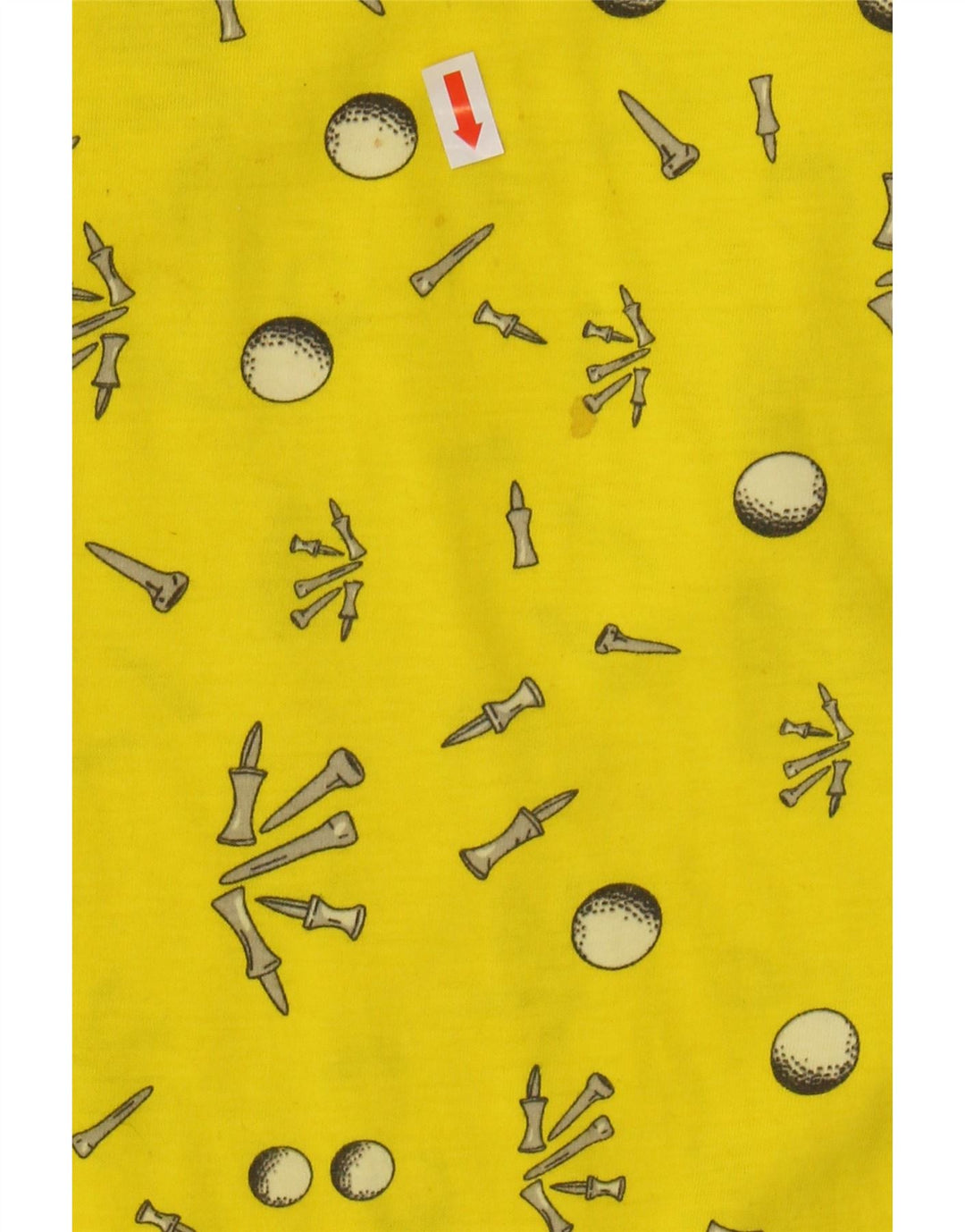 GIANFRANCO FERRE Mens Abstract Pattern Polo Shirt IT 50 Medium Yellow