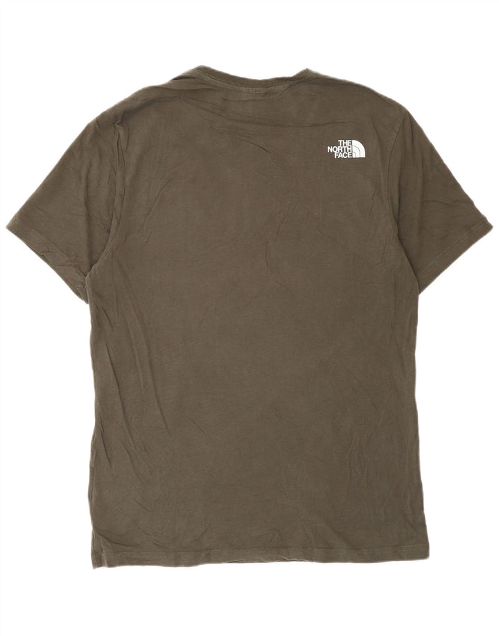 Męski T-shirt z grafiką The North Face, bawełniany kolor khaki