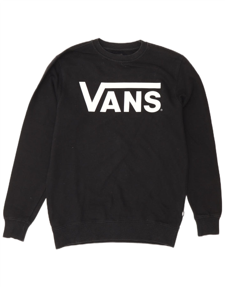Męska bluza z grafiką Vans, mała, czarna, bawełniana