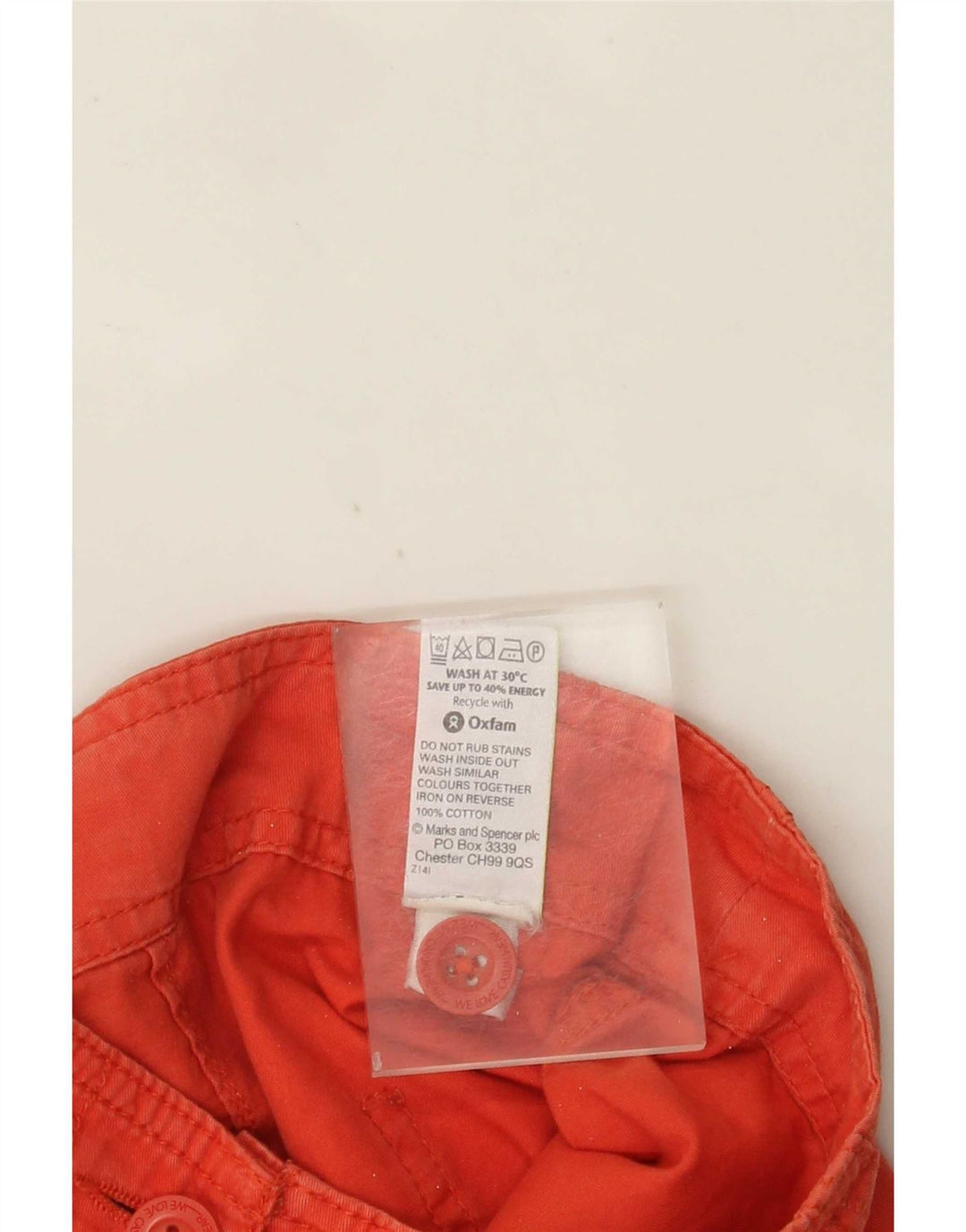 Marks & Spencer Damskie spodenki cargo UK 14, duże, W34, pomarańczowe, bawełniane