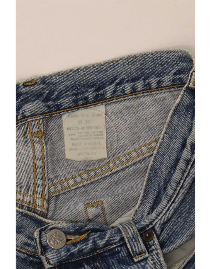Męskie proste dżinsy Calvin Klein W30 L29 Niebieskie bawełniane