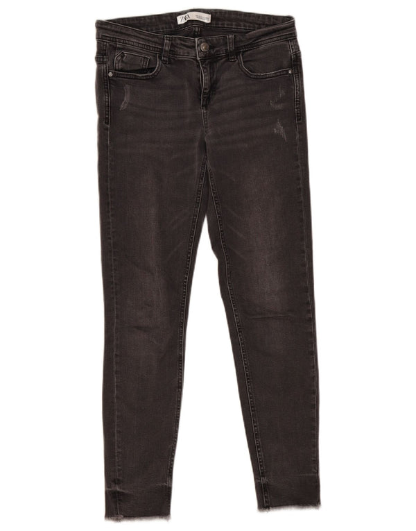 Damskie jeansy rurkowe Zara w trudnej sytuacji EU 36 XS W26 L27 Szara bawełna
