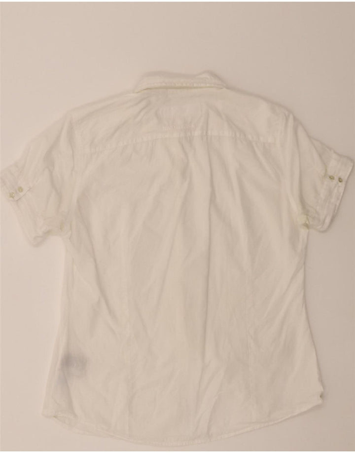 NORTH SAILS Womens Short Sleeve Shirt UK 16 Large White Cotton Vintage North Sails and Second-Hand North Sails from Messina Hembry 