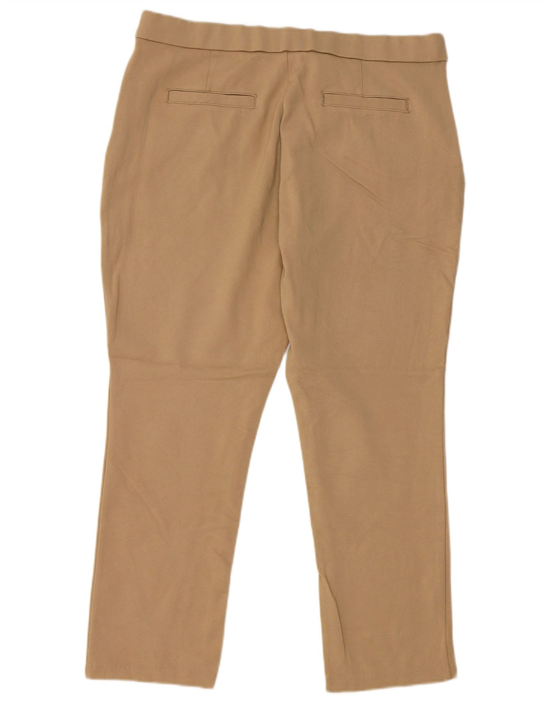 Wąskie, przycięte spodnie damskie LEE US 14 XL W36 L25 Beżowy Rayon