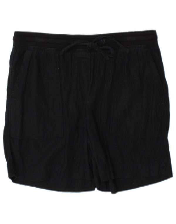 Marks & Spencer Damskie spodenki Chino UK 10 Small W32 Czarne lniane