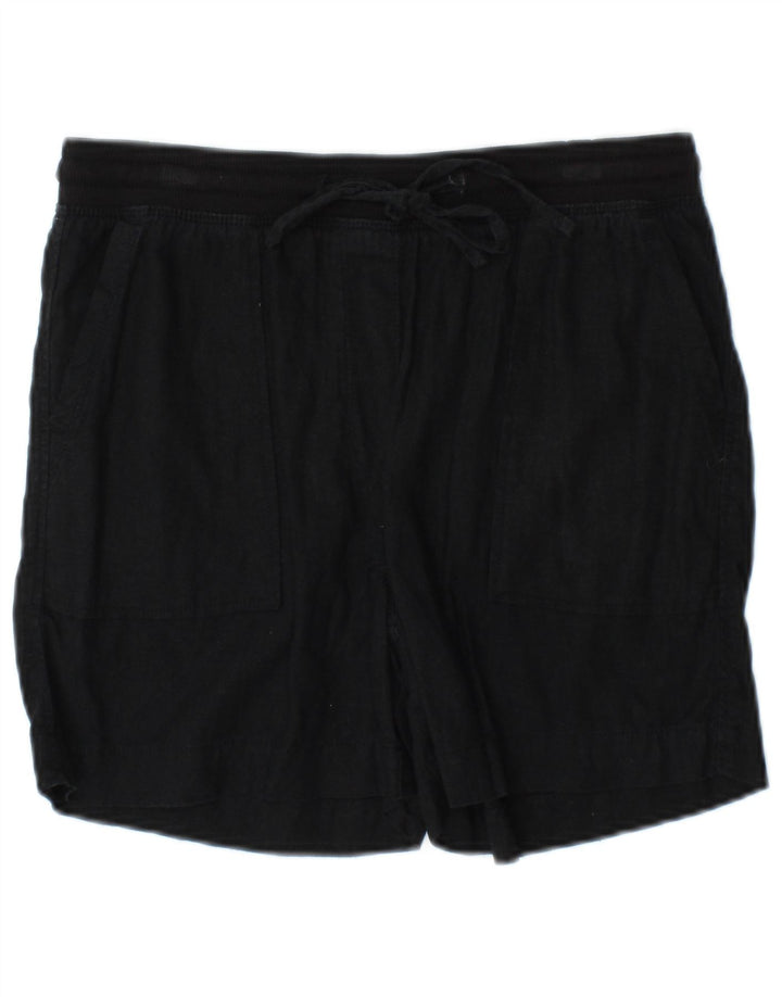 Marks & Spencer Damskie spodenki Chino UK 10 Small W32 Czarne lniane