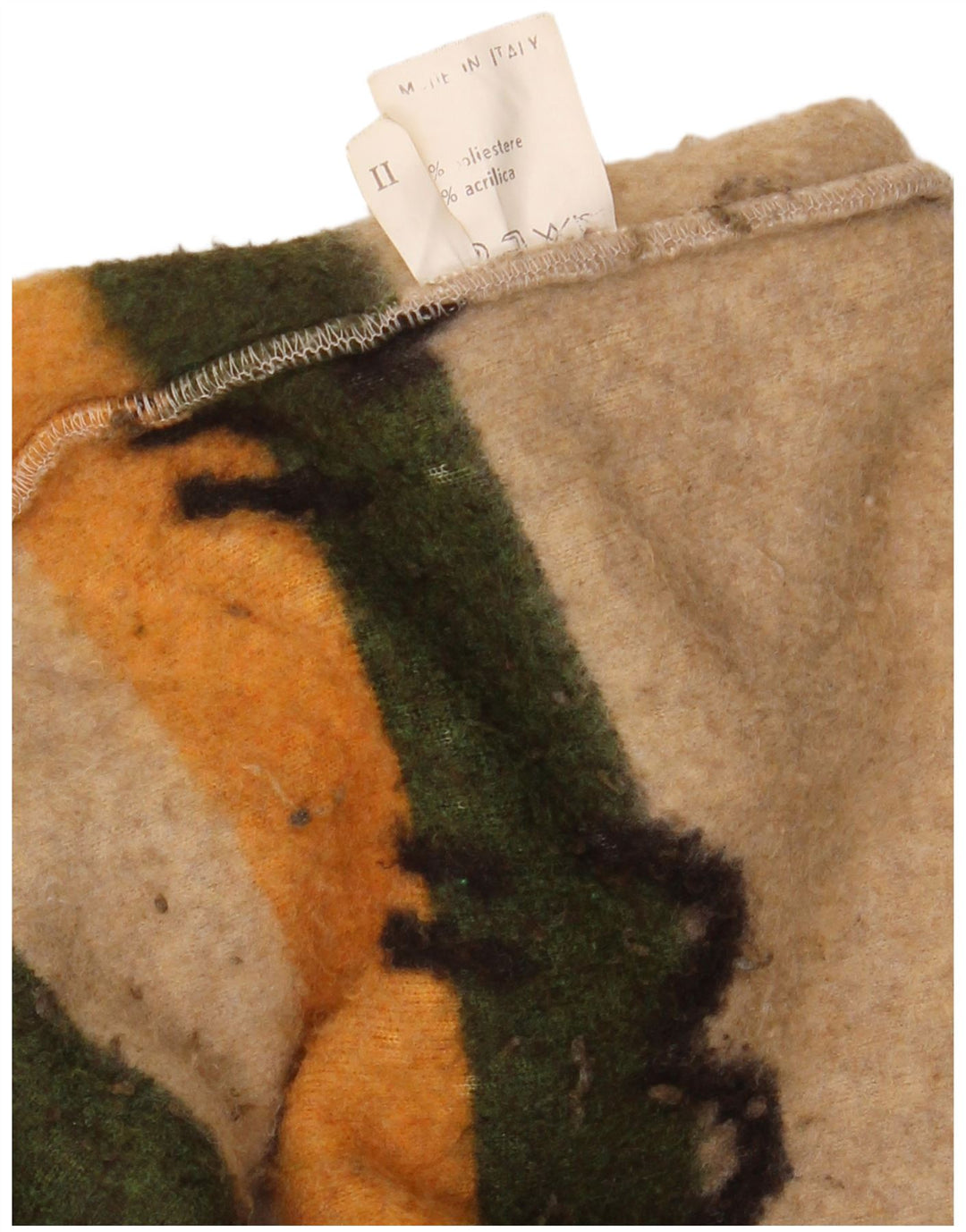 Damska kamizelka polarowa w stylu vintage UK 20 2XL Wielokolorowy poliester z blokami kolorów