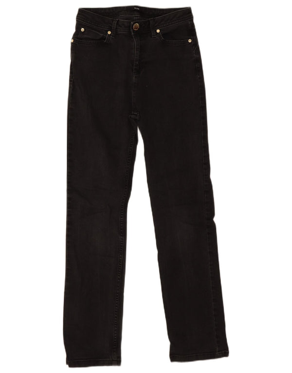 Marks & Spencer Damskie jeansy slim UK 8 Small W26 L28 Czarna bawełna