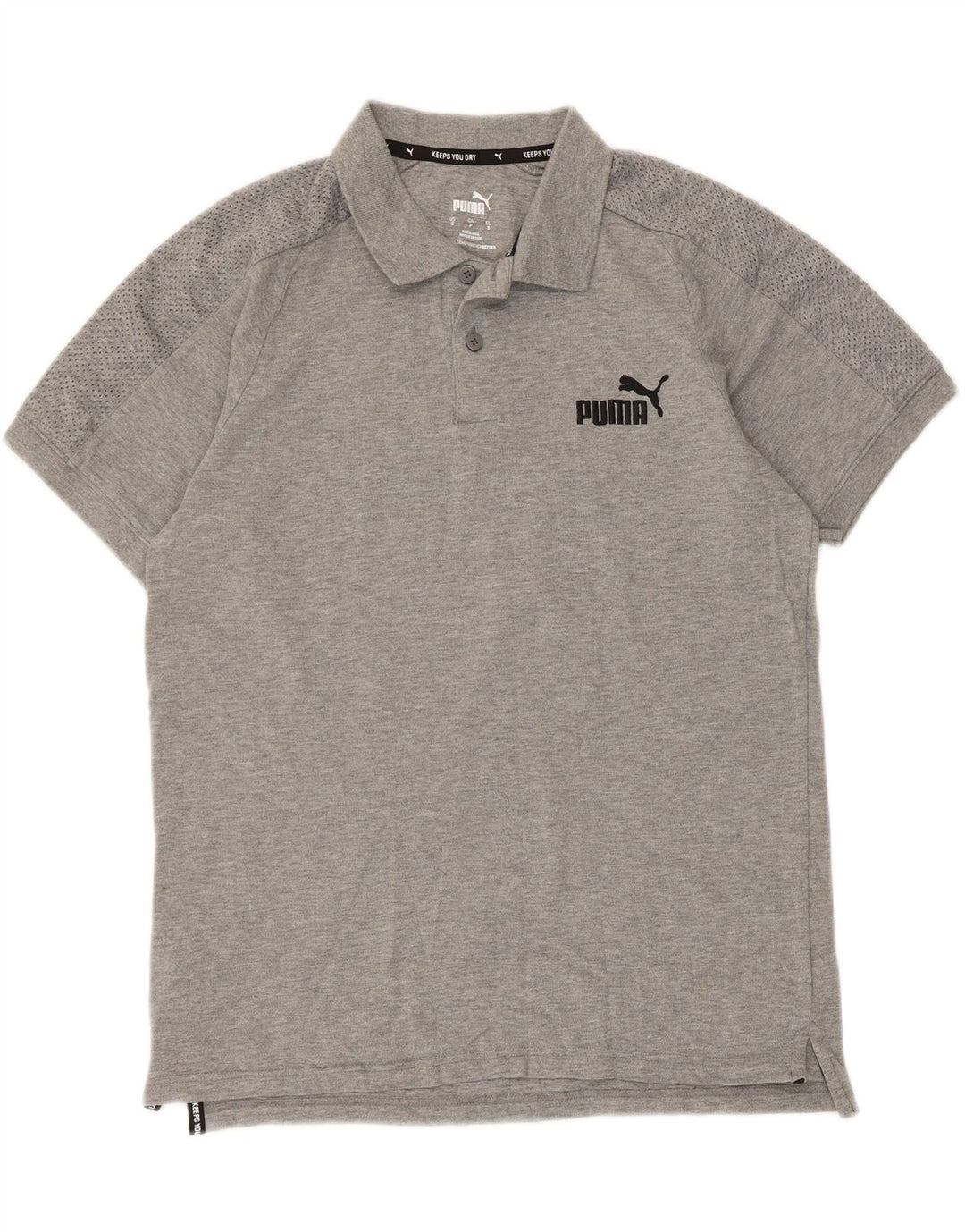 Męska koszulka polo Puma, mała, szara, nakrapiana