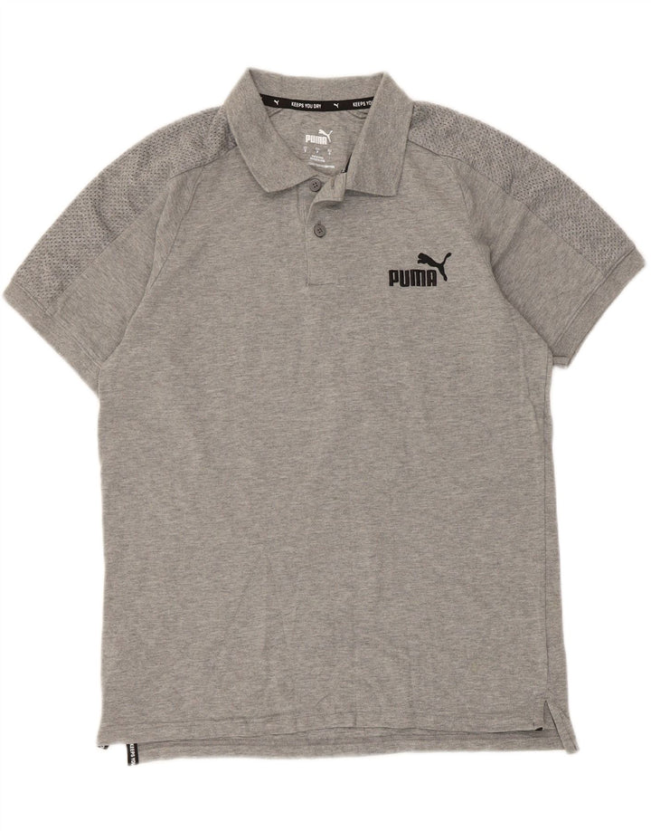 Męska koszulka polo Puma, mała, szara, nakrapiana