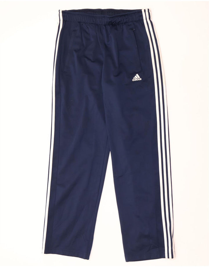 Męskie spodnie dresowe Adidas Climalite, duże, granatowe, z poliestru