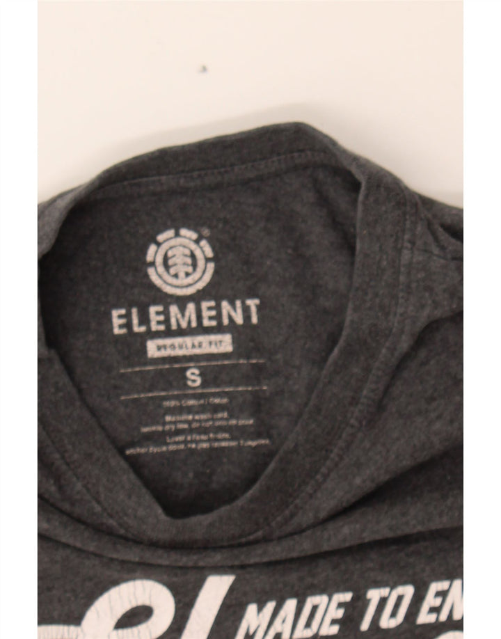 ELEMENT Mens Regular Fit Graphic T-Shirt Top Small Grey Cotton Vintage Element and Second-Hand Element from Messina Hembry 