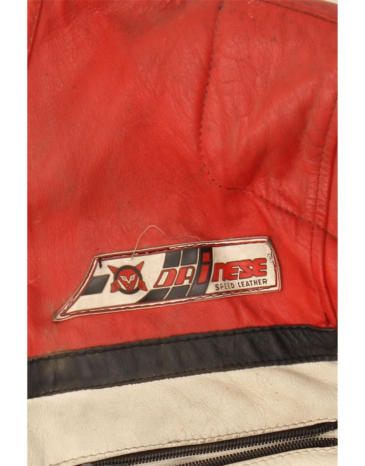 Męska kurtka motocyklowa DAINESE IT 54 2XL Wielokolorowa skóra z blokami kolorów