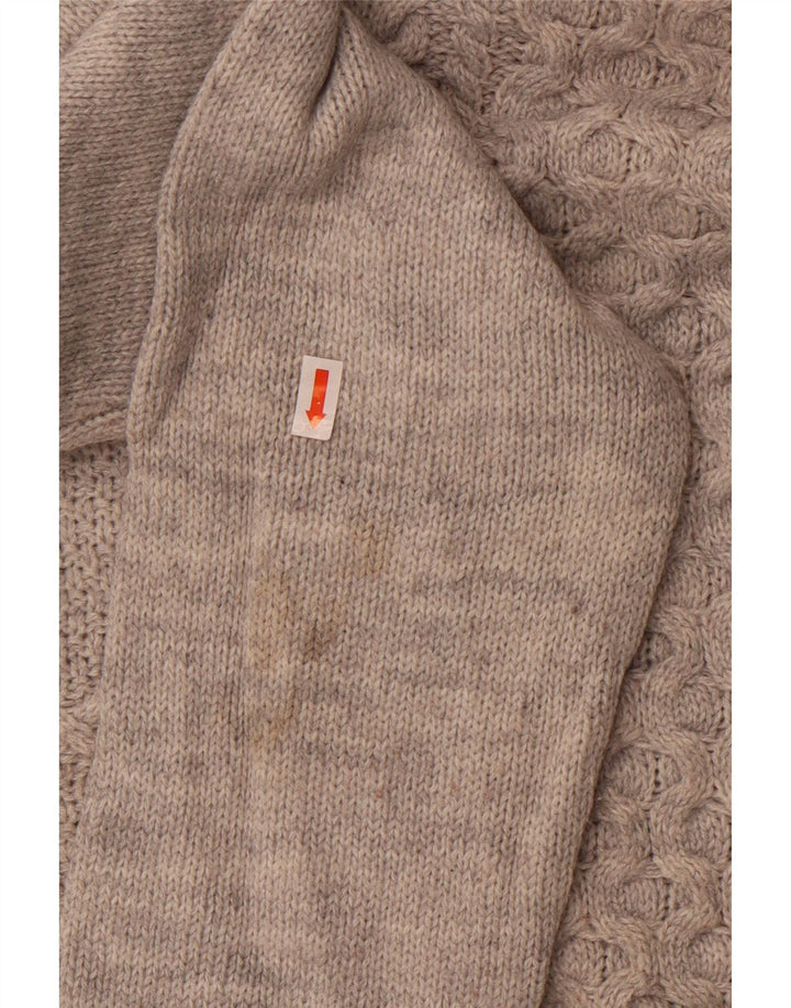Damski sweter oversize Zara z okrągłym dekoltem UK 10, mały, szary, akrylowy