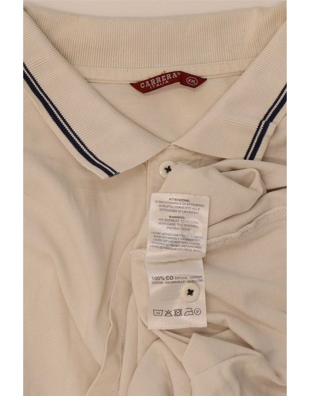 Męska koszulka polo Carrera 2XL, bawełniana w białe paski