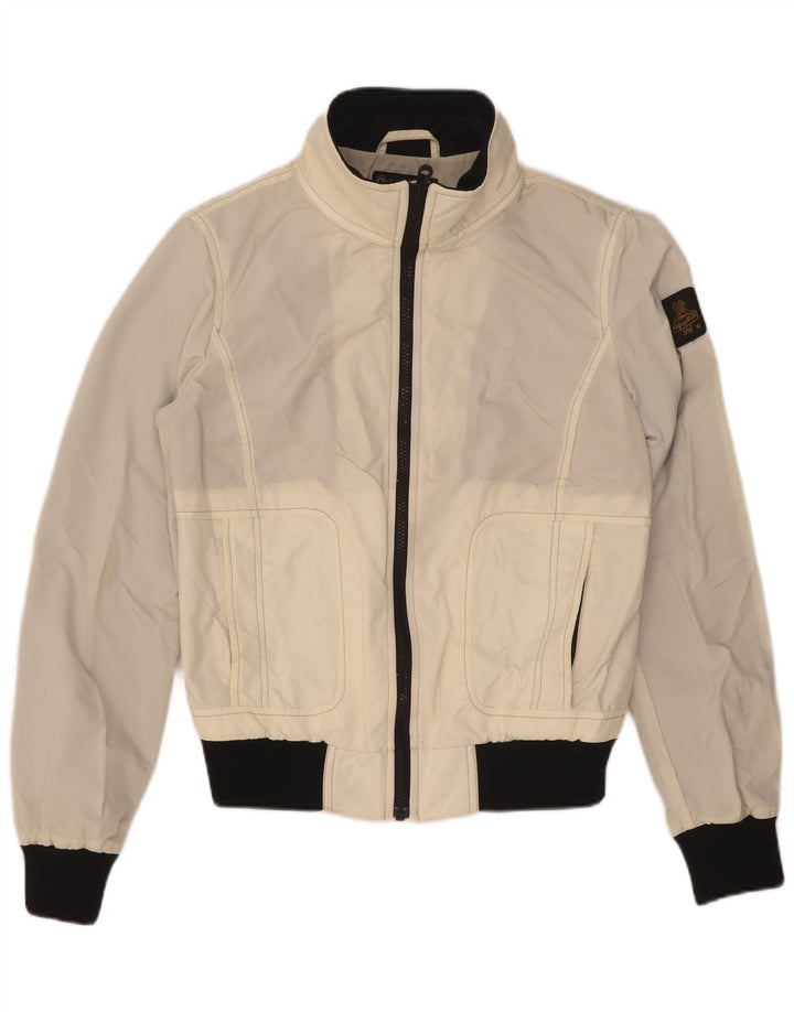 Kurtka damska Refrigiwear Cruz Bomber UK 14, duża, biała, nylonowa w bloki kolorów
