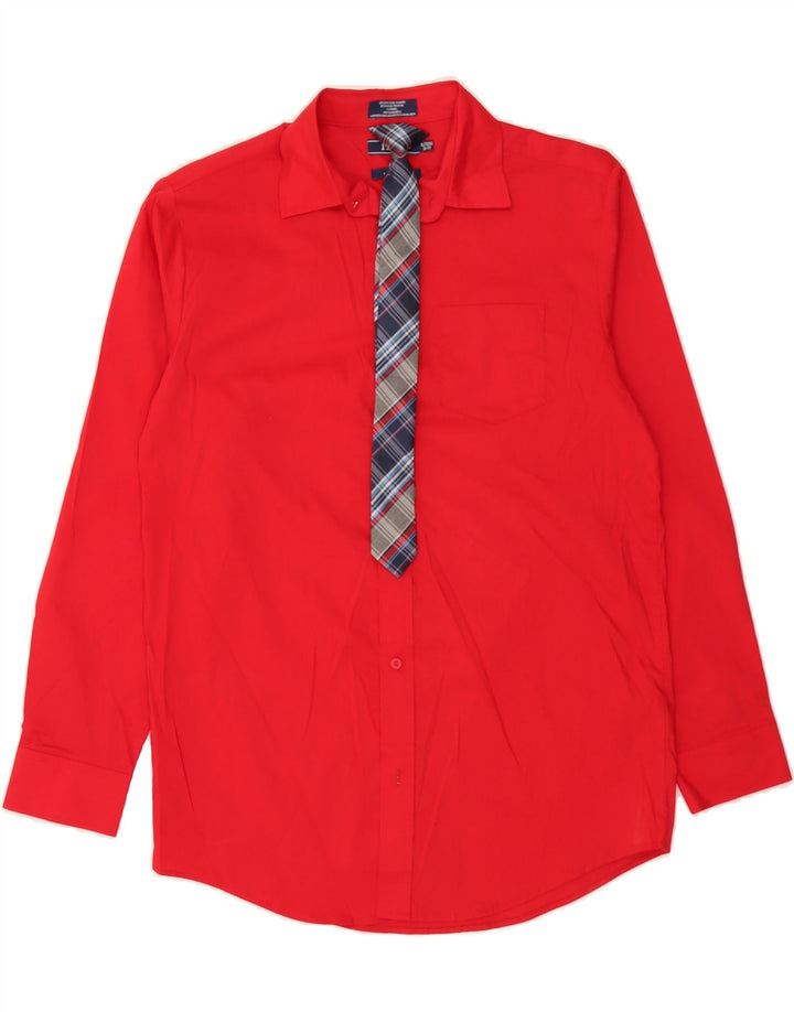 IZOD Boys Shirt 15-16 Years XL Red Cotton Vintage Izod and Second-Hand Izod from Messina Hembry 