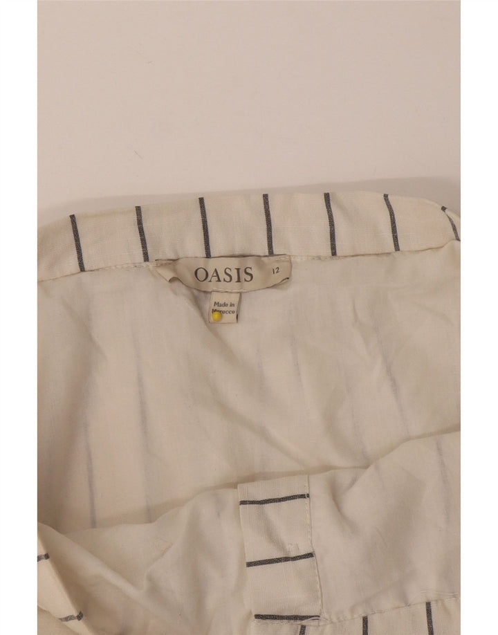 Damska spódnica w kształcie litery A Oasis UK 12 Medium W28 w białe paski