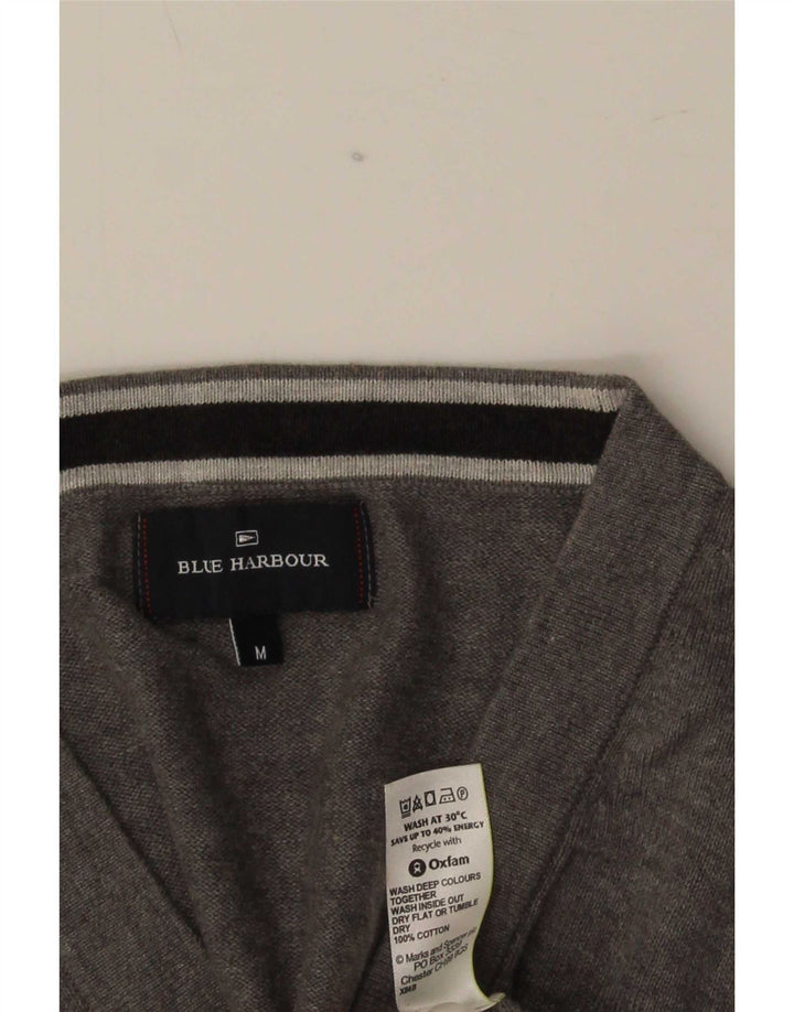 Marks & Spencer Męski sweter rozpinany w kolorze niebieskim Harbor, średnioszary, bawełniany