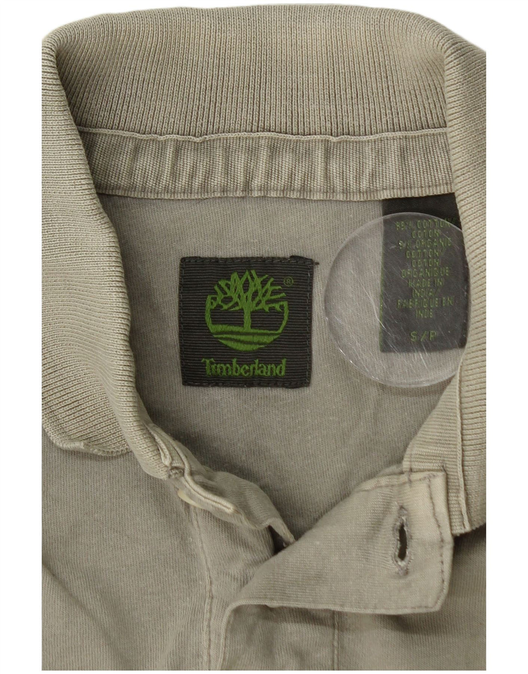 Męska koszulka polo TIMBERLAND, mała, bawełniana khaki