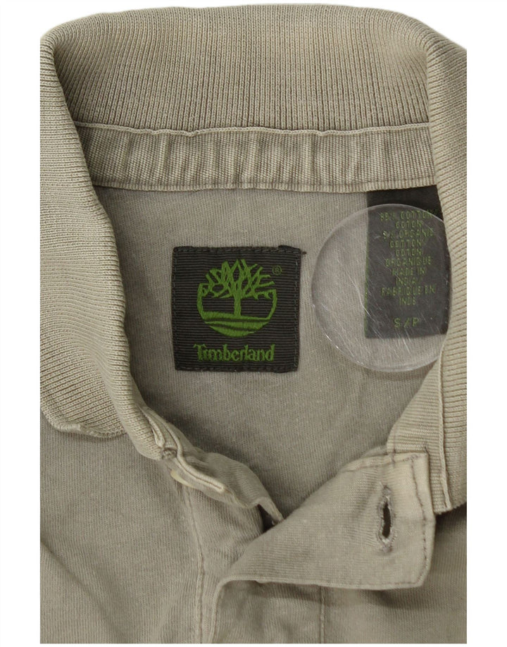 Męska koszulka polo TIMBERLAND, mała, bawełniana khaki
