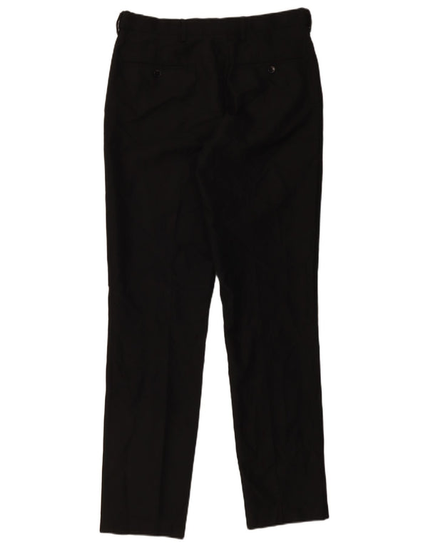 Męskie spodnie typu slim chino Marks & Spencer W32 L33, czarny poliester