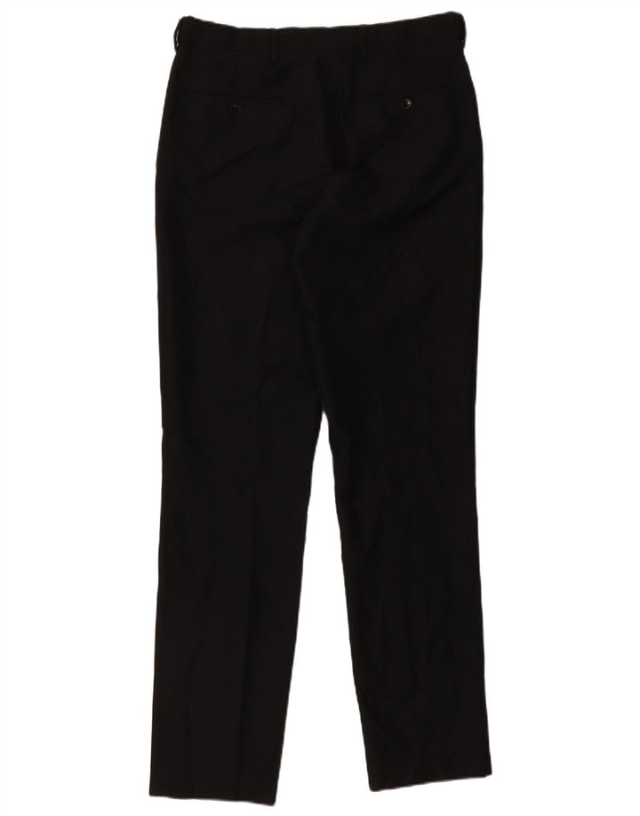 Męskie spodnie typu slim chino Marks & Spencer W32 L33, czarny poliester