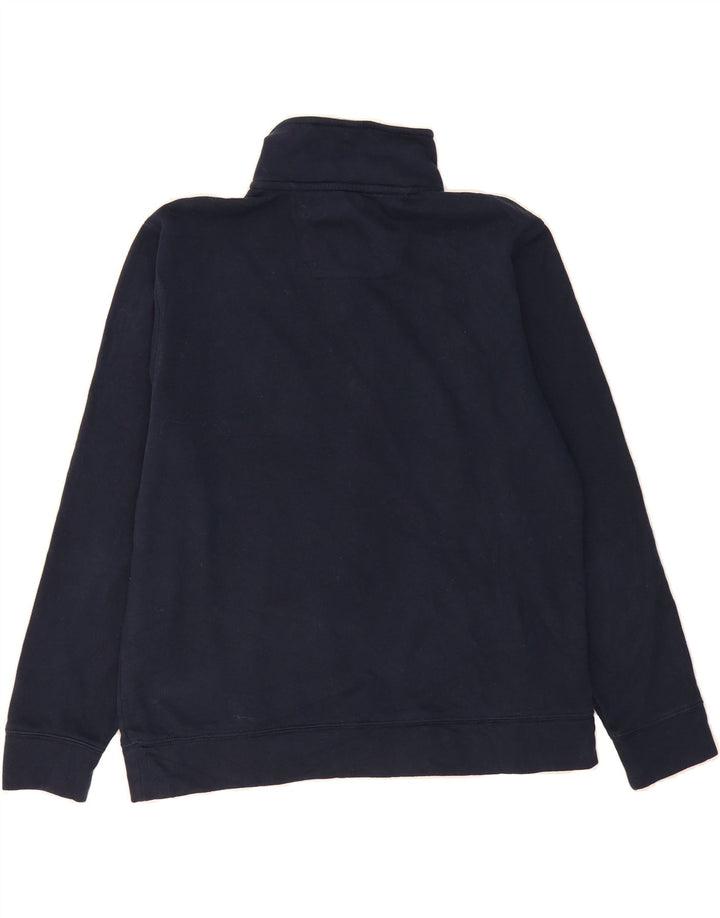 NAUTICA Mens Zip Neck Sweatshirt Jumper Medium Navy Blue Cotton Vintage Nautica and Second-Hand Nautica from Messina Hembry 