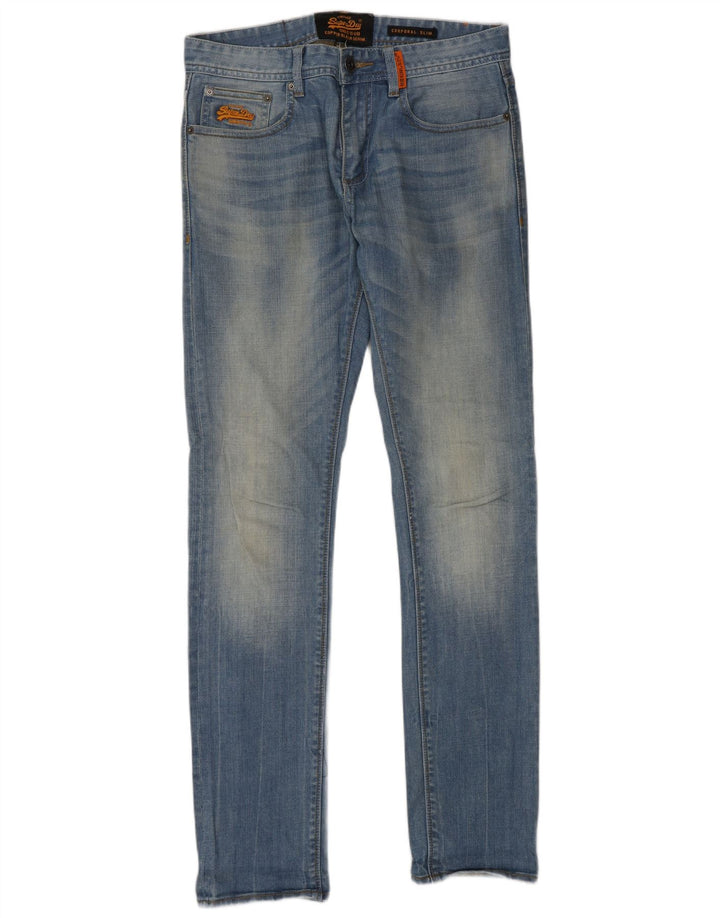 Męskie dżinsy Superdry Corpporal W30 L32 Niebieskie, bawełniane