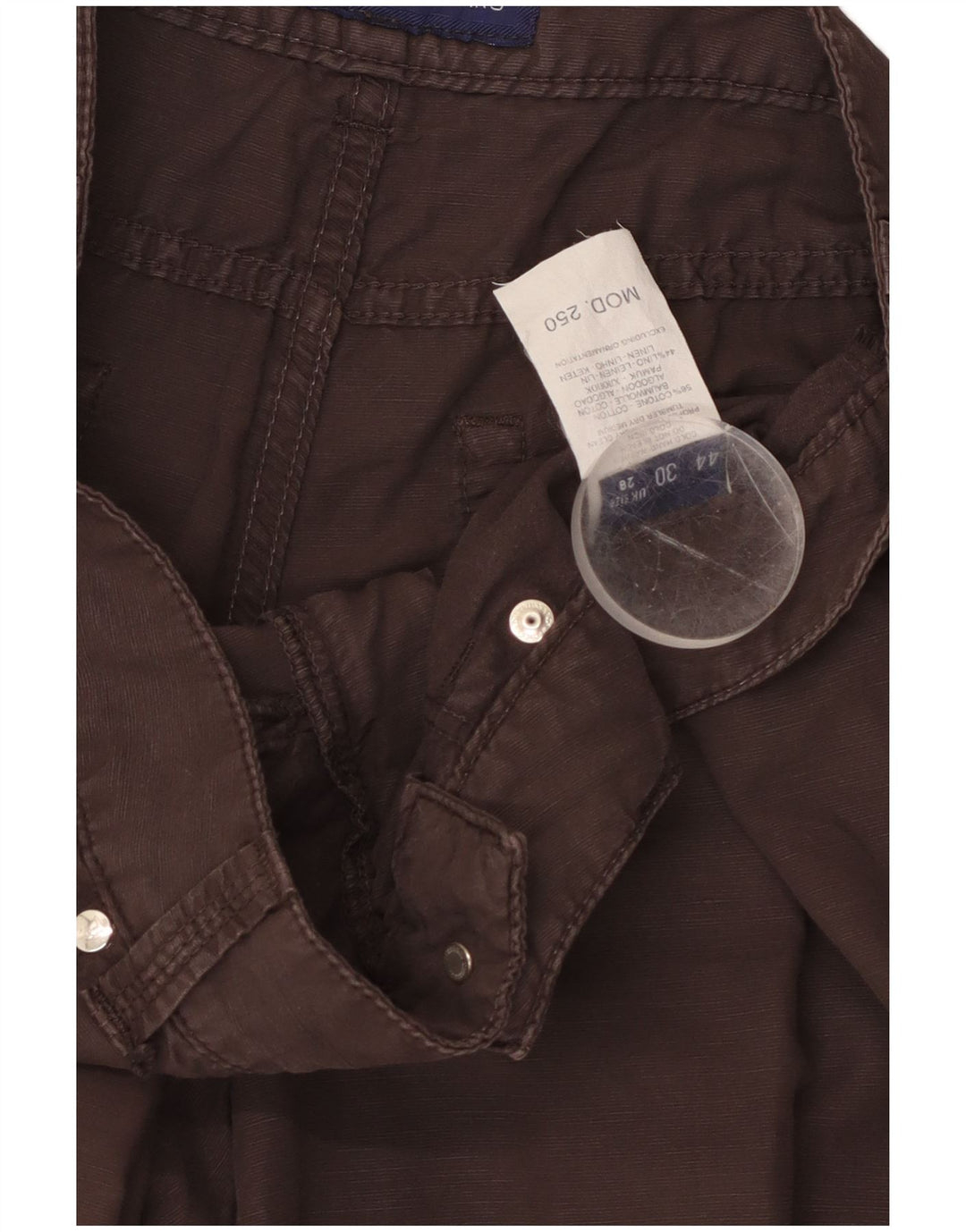 Męskie bermudy TRUSSARDI W28, małe, brązowe, bawełniane