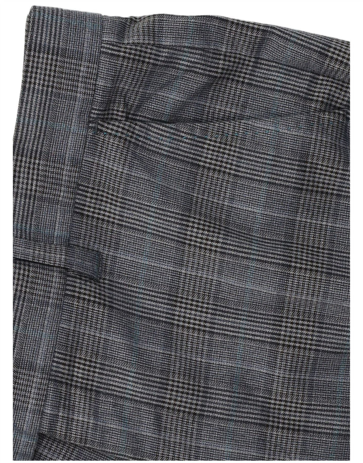 Męskie spodnie garniturowe Ted Baker W32 L31, szare, poliestrowe w kratę