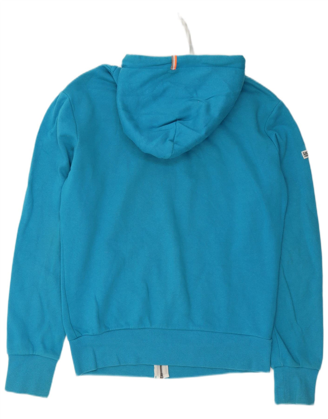 Męski sweter z kapturem i zamkiem błyskawicznym Superdry, duży, niebieski, bawełniany
