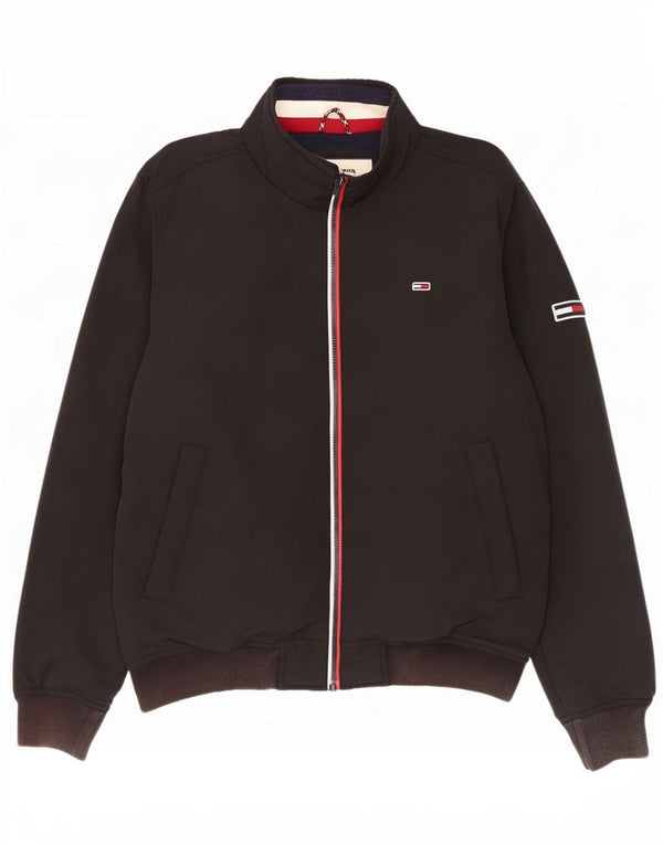 Męska kurtka bomberka Tommy Hilfiger UK 40, duża, czarna nylonowa