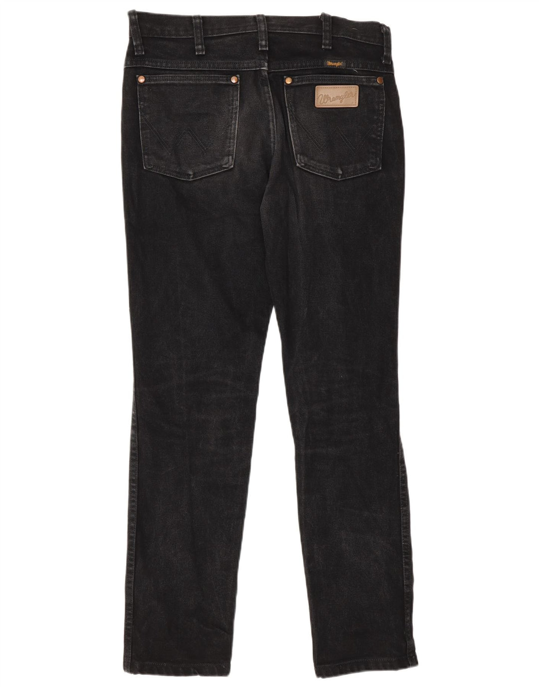 Męskie proste dżinsy Wrangler W29 L30, czarna bawełna